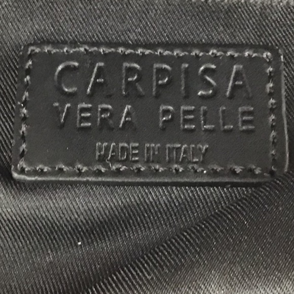 NWOT Italian Black Leather Bag - Picture 11 of 16